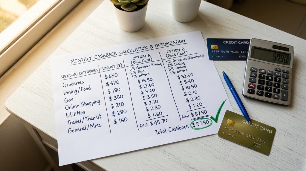 Cashback no cartão de crédito vale a pena Simulação real com R$ 2.000 de gasto mensal