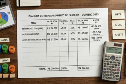 Rebalanceamento de carteira quando fazer, como calcular e o impacto real no retorno de longo prazo