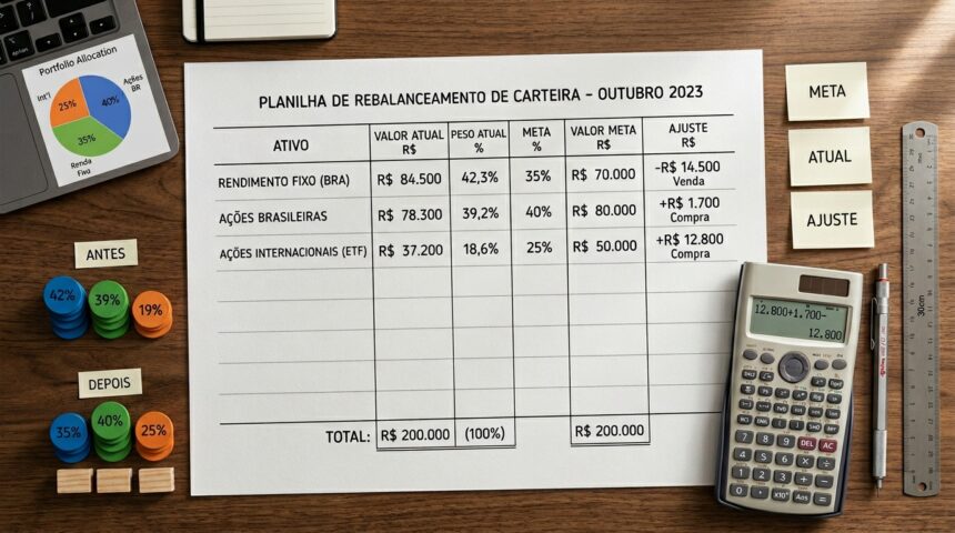 Rebalanceamento de carteira quando fazer, como calcular e o impacto real no retorno de longo prazo