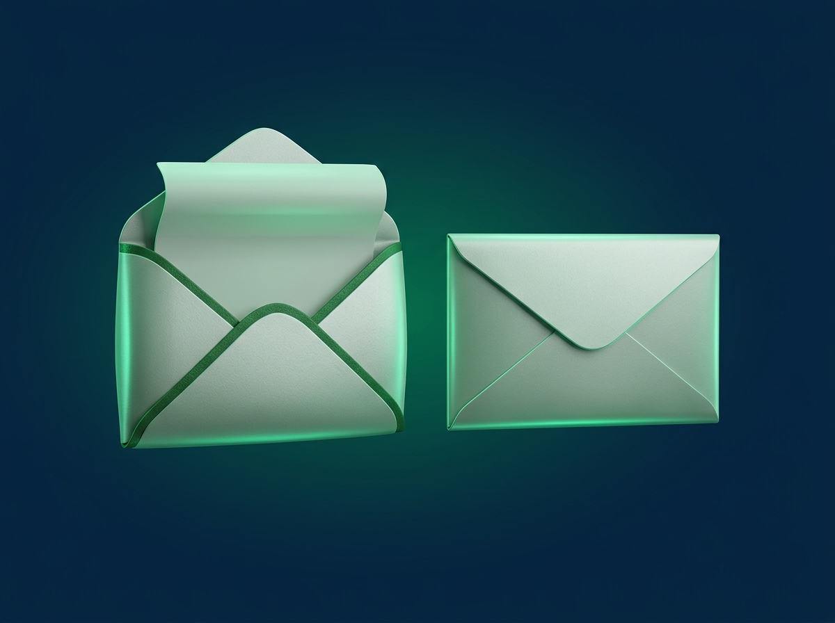 Dois envelopes lado a lado representando as parcelas do 13º