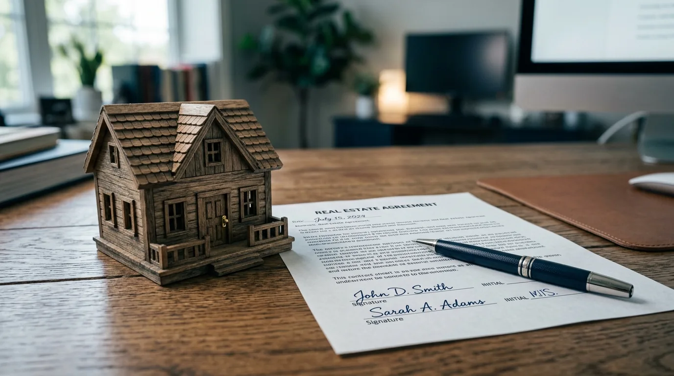 Casa com uma chave e cartas representando a contemplação no consórcio